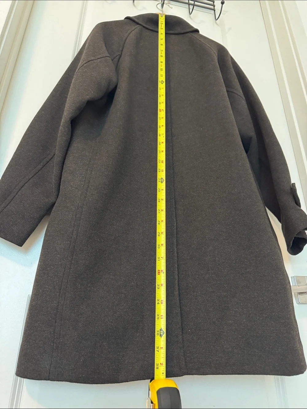 UNIQLO Balmacaan Coat Dark Brown Men's Overcoat Size Medium
